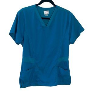 White Label  Stretch M Scrub Teal Color Top   238